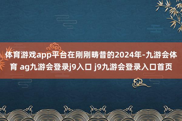 体育游戏app平台在刚刚畴昔的2024年-九游会体育 ag九游会登录j9入口 j9九游会登录入口首页